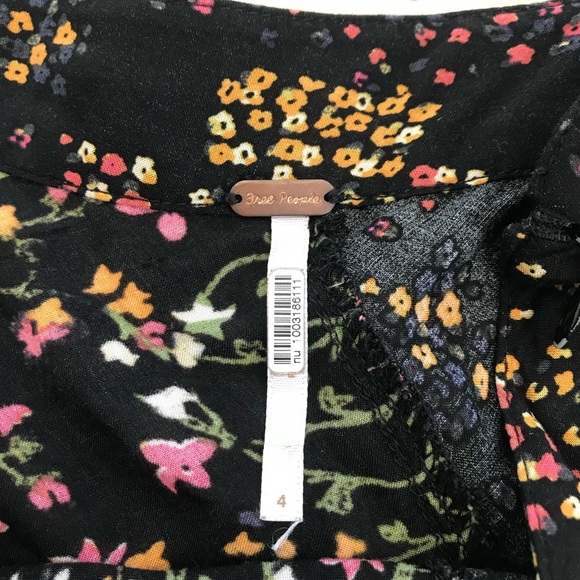 Free People Forever Flirt Skirt in Black Combo Size 4 - Picture 4 of 6